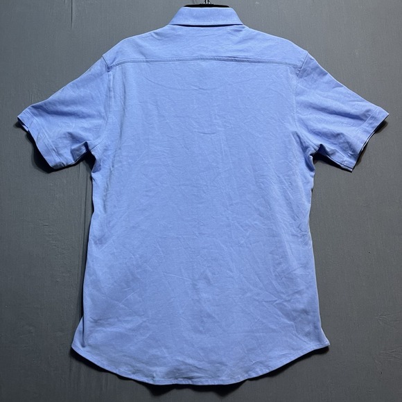 NWT Tailorbyrd Button Up Shirt Mens Medium Short Sleeve Button Up Blue - Picture 5 of 5